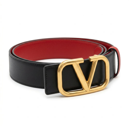 Vuitton Leather Belt – Luxury Dual-Tone Design