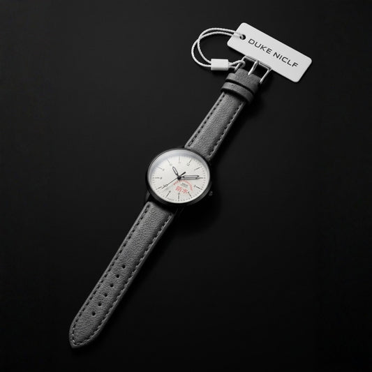DUKE NICLF 1706-31 Unisex Watch | Black Strap White Dial