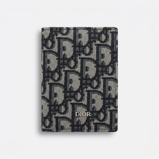 Dior Oblique Bifold Wallet Jacquard Compact Design