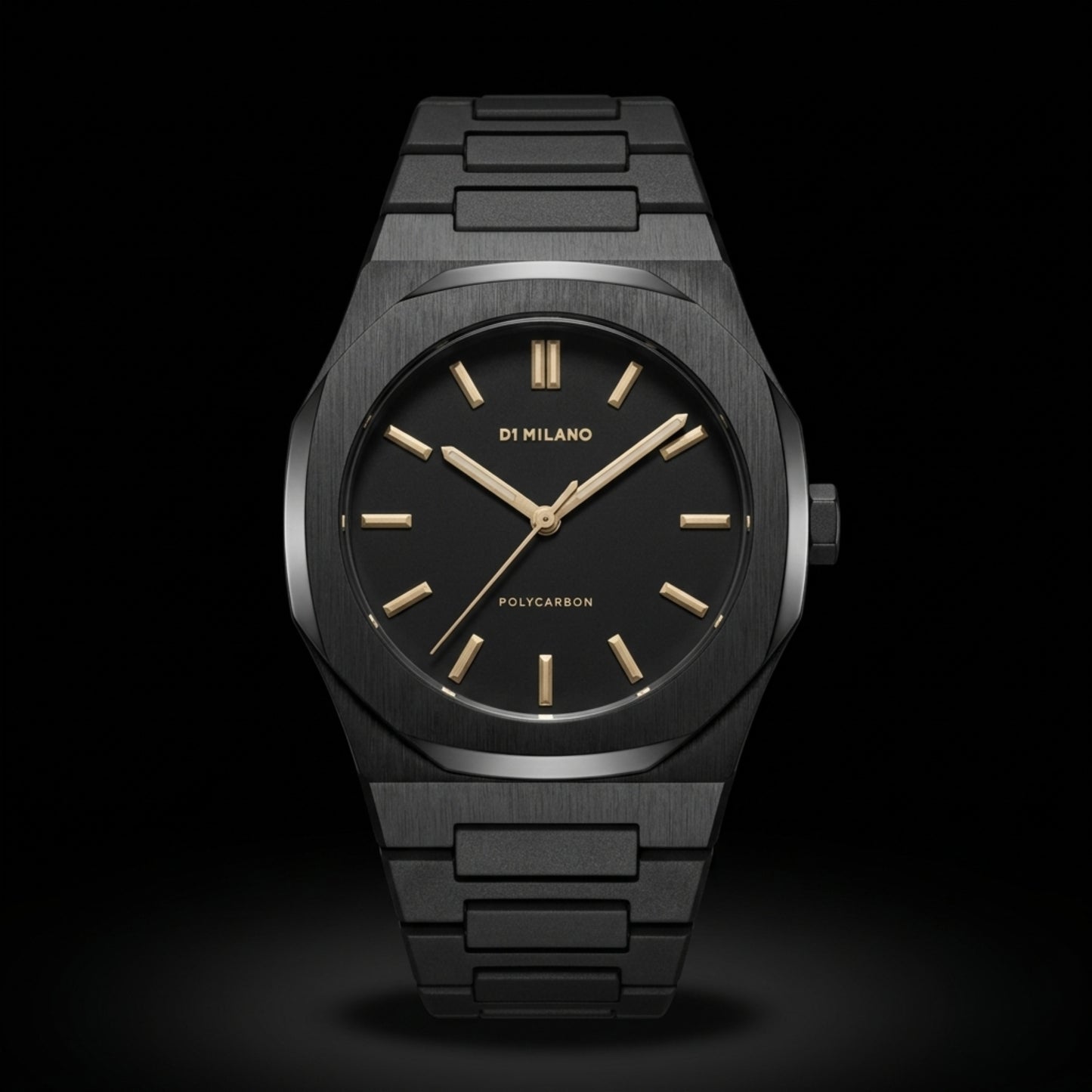 D1 Milano Polycarbon Automatic | Matte Black Carbon Fiber Watch