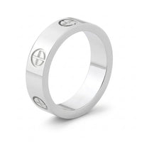 Classic Love Stone Ring – Gold, Rose & Silver Band