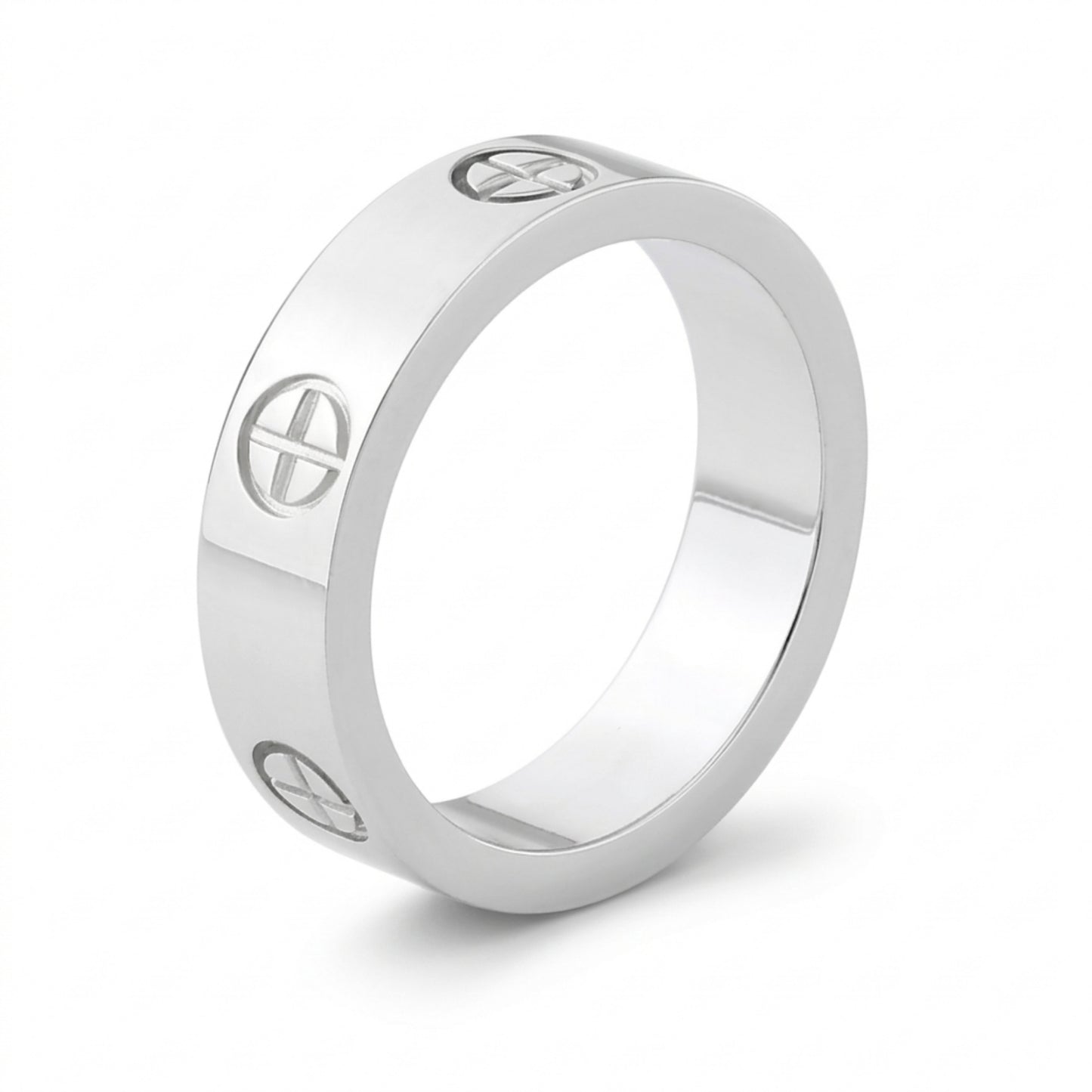 Classic Love Stone Ring – Gold, Rose & Silver Band