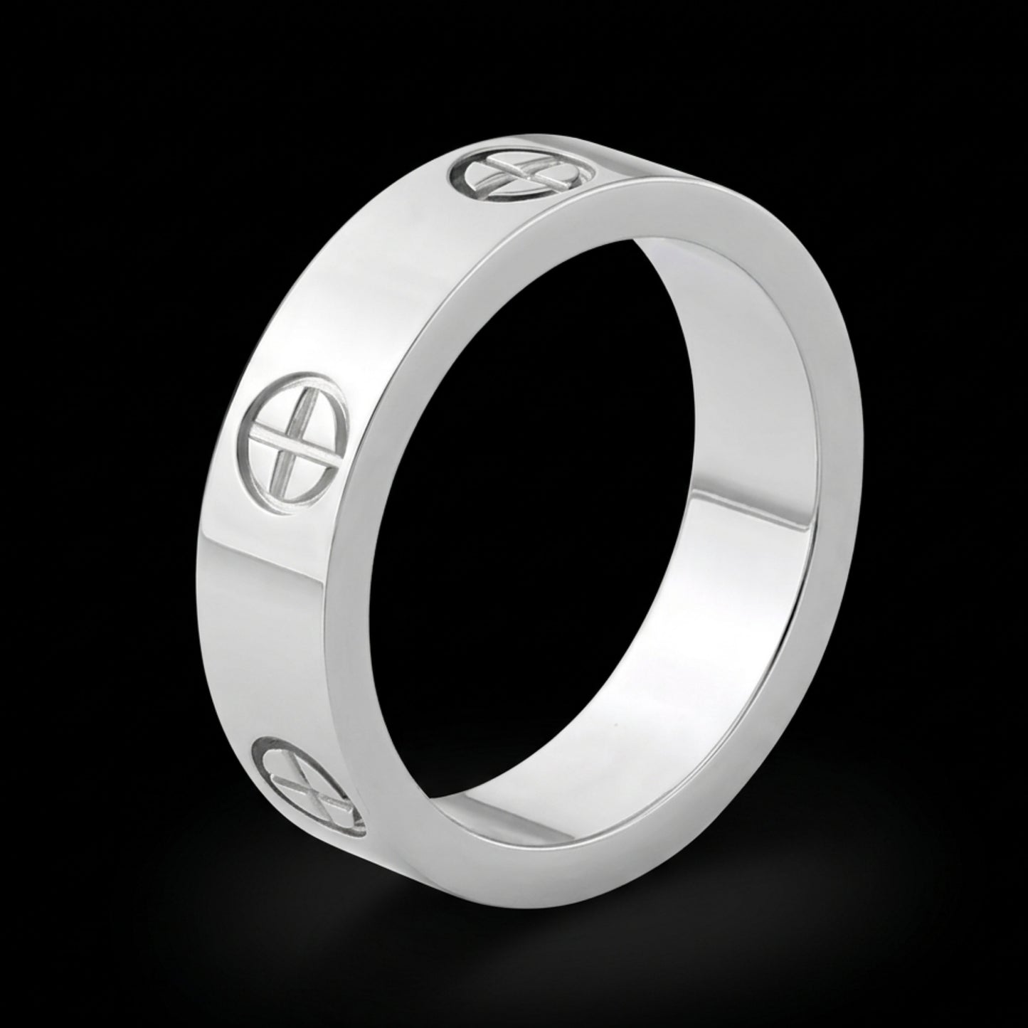 Classic Love Stone Ring – Gold, Rose & Silver Band