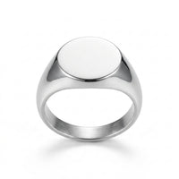 Minimal Round Signet Ring – Sleek Flat Top Band