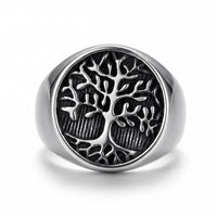 Tree of Life Signet Ring – Stainless Steel Band