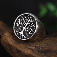 Tree of Life Signet Ring – Stainless Steel Band