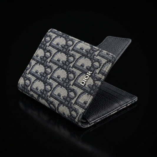 Dior Oblique Bifold Wallet Jacquard Compact Design